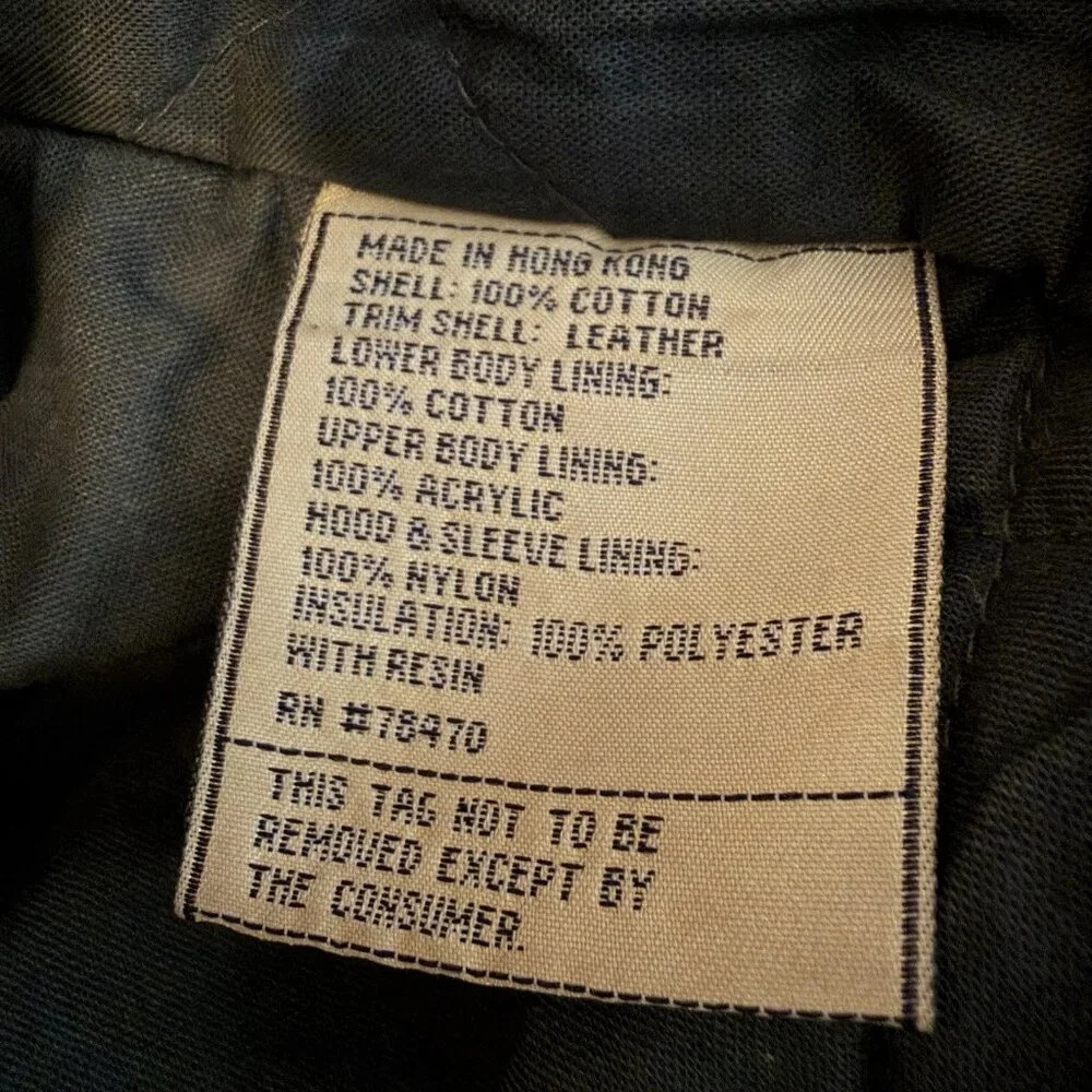 VTG Guide Series Coat Field Jacket Mens M‎ Medium Leather Trim Military Chore